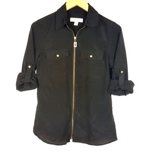 Michael Kors Zipper Front Blouse